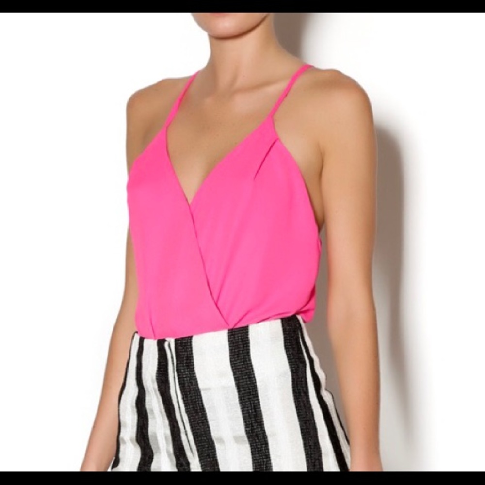 Blousy spaghetti strap bodysuit top